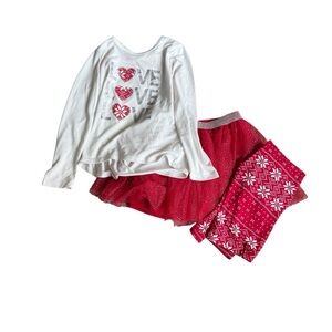 Btween Kids Set - White and Red